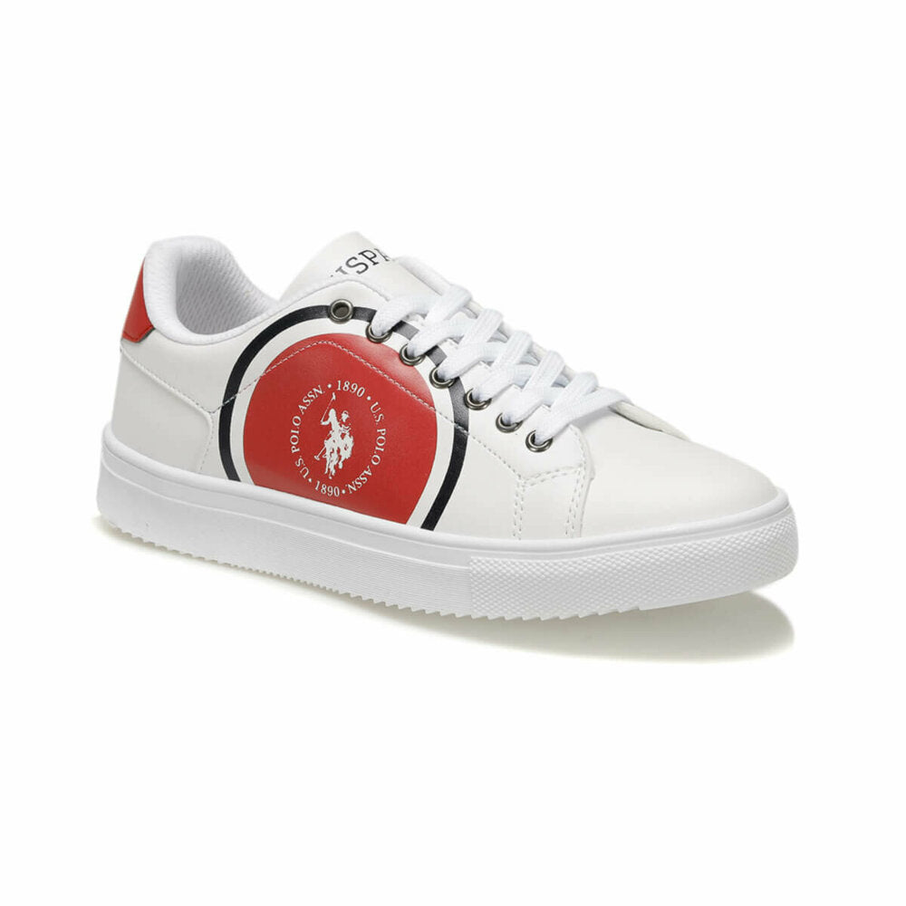 Women's White Red Sneakers