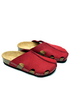 Load image into Gallery viewer, Unisex Anatomical Natural Footbed Red Leather Slippers