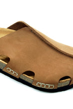 Load image into Gallery viewer, Unisex Anatomical Natural Footbed Sand Beige Leather Slippers