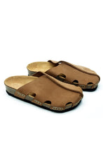 Load image into Gallery viewer, Unisex Anatomical Natural Footbed Sand Beige Leather Slippers