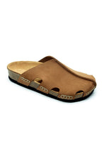 Load image into Gallery viewer, Unisex Anatomical Natural Footbed Sand Beige Leather Slippers