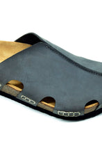 Load image into Gallery viewer, Unisex Anatomical Natural Footbed Stone Color Leather Slippers