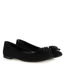 Load image into Gallery viewer, Women&#39;s Buckle Black Suede Babette