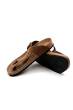 Load image into Gallery viewer, Unisex Anatomical Natural Footbed Sand Beige Leather Slippers