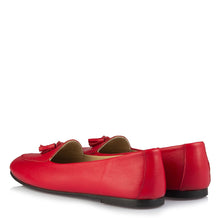 Load image into Gallery viewer, Women&#39;s Fringe Red Leather Babette