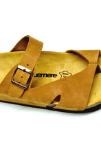 Load image into Gallery viewer, Women&#39;s Anatomical Natural Footbed Sand Beige Leather Slippers