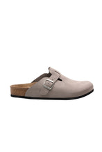Load image into Gallery viewer, Unisex Anatomical Natural Footbed Stone Color Leather Slippers