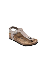 Load image into Gallery viewer, Women&#39;s Anatomical Natural Footbed Stone Color Leather Sandals